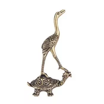 Водонепроницаемая фигурка черепахи, миниатюрный тонкий символ, медная чайная черепаха для дома