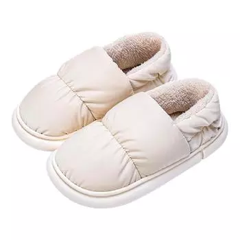 Водонепроницаемая хлопковая обувь для женщин, зима 2024, новая домашняя сумка и бархат для дома, чтобы сохранить тепло в родах 36-37