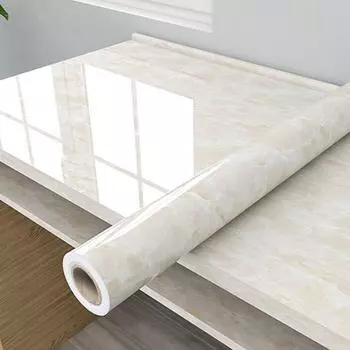 Водонепроницаемая и маслостойкая наклейка для кухни, настольная плита, мраморные самоклеящиеся обои, утолщенная наклейка на стену для ремонта домашнего кабинета 60cm*10m