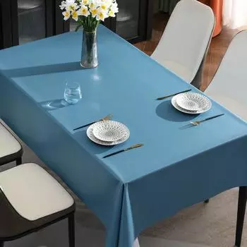 Водонепроницаемая и маслостойкая скатерть из ПВХ, прямоугольная минималистичная скатерть с цветочным рисунком для чая 90*140cm