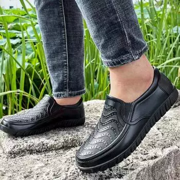 Водонепроницаемая и нескользящая мужская обувь, износостойкие мужские резиновые сапоги из ПВХ для взрослых, удобные для воды без шнуровки, для подростков, новые резинки 36