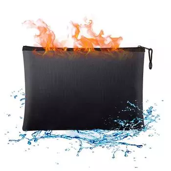 Водонепроницаемая и огнестойкая сумка для файлов, не вызывающий зуд силикон для безопасного хранения One Size чёрный