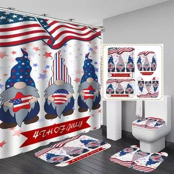 Водонепроницаемая и устойчивая к плесени занавеска для душа для ванной комнаты, разделение сухого и влажного воздуха, затемнение и теплая занавеска для душа, комплект из четырех предметов Set of four (180x180+ set of three)-750g