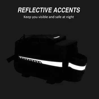 Водонепроницаемая изолированная сумка-холодильник для багажника, велосипедная задняя стойка, сумка для сиденья, сумка для хранения багажа, MTB чёрный