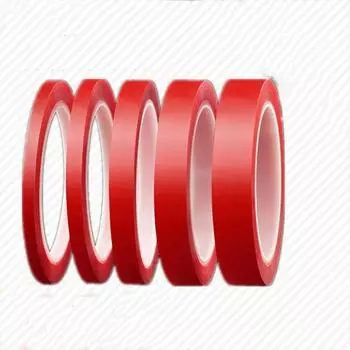 Водонепроницаемая клейкая лента 3 м, акриловая прозрачная наклейка без следов для автомобиля, стационарный телефон, планшет, ЖК-дисплей 5+10+15+20+25mm(5pcs) красный