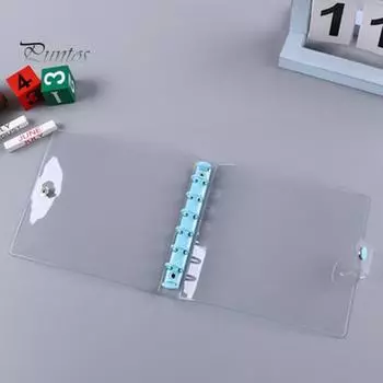 Водонепроницаемая книга в мягкой обложке A7/A6, прозрачная папка A6, бюджетная папка, мягкий блокнот с прозрачным корпусом, офисные принадлежности синий