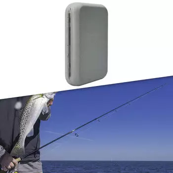 Водонепроницаемая коробка для мушек, компактный рыболовный контейнер, пенопластовая вставка, приманка, снасти серый