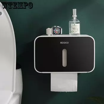 Водонепроницаемая коробка для салфеток, настенный держатель для рулона бумаги, диспенсер для бумаги для отеля, дома, ванной, кухни, туалета серый