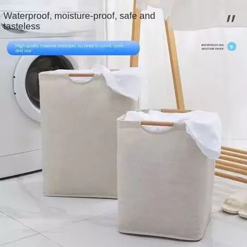 Водонепроницаемая корзина для белья из хлопка и льна, органайзер для грязного белья, складная сумка для хранения всякой всячины, складная S