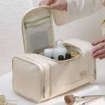 Водонепроницаемая косметичка для туалетных принадлежностей, большая вместительная косметичка, удобная дорожная косметичка для мужчин чёрный