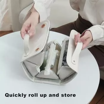 Водонепроницаемая косметичка с 4 прозрачными съемными отделениями, большой вместимости, застежка-молния белый