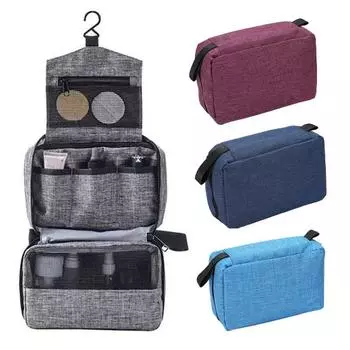 Водонепроницаемая косметичка с несколькими отделениями, большой вместимостью, застегивается на молнию, переносная сумка для душа темно-синий