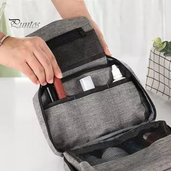 Водонепроницаемая косметичка с несколькими отделениями, большой вместимостью, застегивается на молнию, переносная сумка для душа чёрный