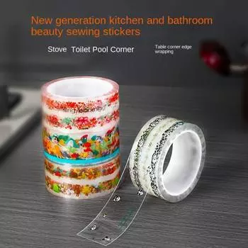Водонепроницаемая кухонная раковина Водонепроницаемая наклейка Плесень Сильная уплотнительная лента для ванной комнаты 4.2CMX3M-Sand