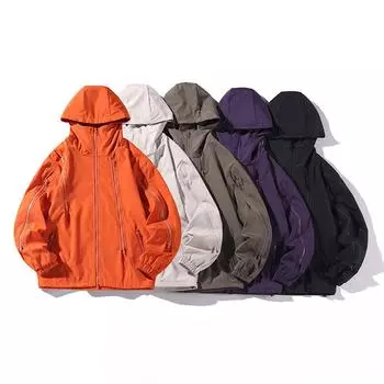 Водонепроницаемая куртка большого размера в стиле Гонконга на белом фоне M чёрный