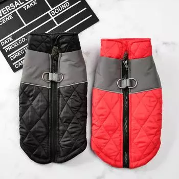 Водонепроницаемая куртка для собак маленьких пород, зимняя одежда для домашних животных, мягкая флисовая толстая куртка для щенков, жилет для кошек, наряды для французских бульдогов и чихуахуа XS чёрный