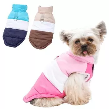 Водонепроницаемая куртка для собак, осенне-зимняя теплая куртка для щенков, жилет для маленьких и средних собак, кошек, одежда для французских бульдогов XS синий