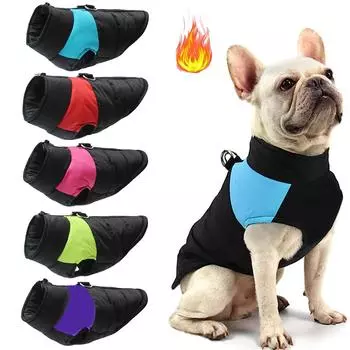 Водонепроницаемая куртка для собак, теплая куртка для домашних животных, зимняя одежда для маленьких средних собак, костюм для щенка в холодную погоду, спортивная верхняя одежда, одежда для домашних животных, двойное кольцо D S розовый