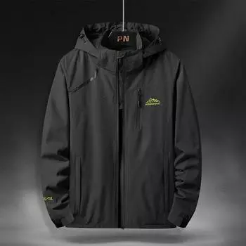 Водонепроницаемая куртка ветровка для мужчин большого размера ветрозащитное непромокаемое пальто большого размера мужская одежда Jaqueta Masculina 8XL чёрный