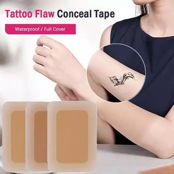 Водонепроницаемая лента для скрытия дефектов татуировки, наклейка для полного покрытия тела и руки 14 *10cm