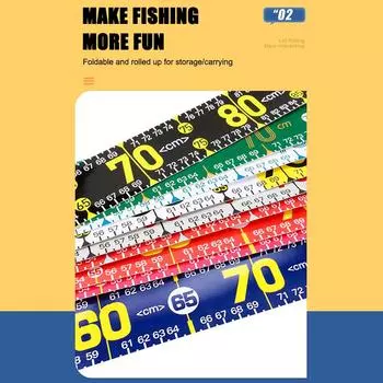 Водонепроницаемая линейка для измерения рыбы 130 см, складная рыболовная измерительная лента, наклейка, рыболовные принадлежности, снасти, инструмент чёрный