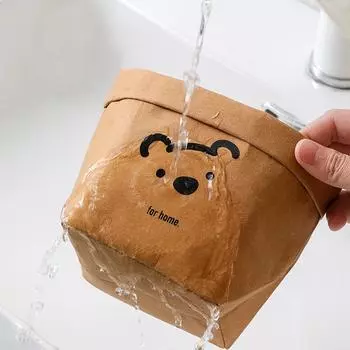 Водонепроницаемая многоразовая сумка для хранения из крафт-бумаги, многофункциональная сумка для фруктов, держатель для суккулентов, горшок для еды, аксессуары для дома S