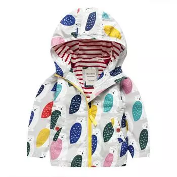 Водонепроницаемая модная куртка-пулемет Meanbear с капюшоном и длинными рукавами для мальчиков и девочек 140