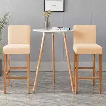 Водонепроницаемая молочная шелковая ткань эластичный чехол для стула для дома, отеля, клуба, бара, кофейни, высокий стул с низкой спинкой