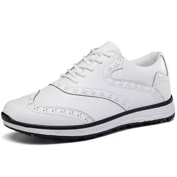 Водонепроницаемая мужская обувь для гольфа Профессиональная легкая обувь для гольфистов 39 белый