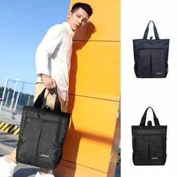 Водонепроницаемая мужская сумка из нейлона для документов, многофункциональная мужская сумка через плечо, дорожная сумка чёрный