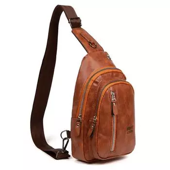 Водонепроницаемая нагрудная сумка через плечо Lederax из веганской кожи