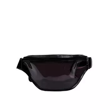 Водонепроницаемая нагрудная сумка из ПВХ, прозрачная упаковка в китайском стиле, элегантная прозрачная поясная сумка для женщин/девочек чёрный