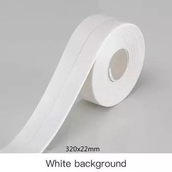 Водонепроницаемая наклейка для кухонной раковины, прозрачная лента против плесени, самоклеящиеся наклейки для швов на столешнице в ванной комнате и туалете white