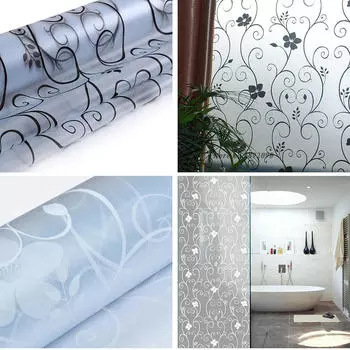 Водонепроницаемая наклейка на окно из ПВХ, ванная комната, матовое стекло, наклейки на дверь, декор, двойной 45*2M