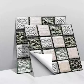 Водонепроницаемая наклейка на плитку Tilediy, наклейка на стеклянную стену, 3D мозаика, кристалл, набор из 10 самоклеющихся материалов 10*10cm