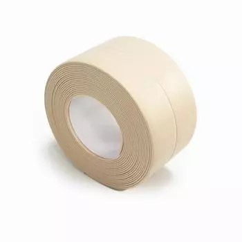 Водонепроницаемая наклейка на стену из ПВХ, самоклеящаяся лента для раковины, плиты, трещин, полоска для кухни, ванной комнаты, ванной, угловая герметизирующая лента, водонепроницаемая 100x2.2cm бежевый