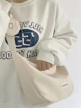 Водонепроницаемая нейлоновая холщовая сумка через плечо, стильная сумка через плечо One size белый