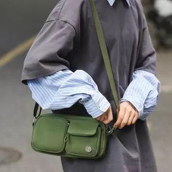 Водонепроницаемая нейлоновая сумка через плечо женская сумка легкая сумка через плечо темно-синий