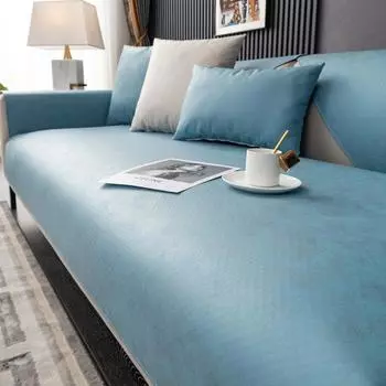 Водонепроницаемая нескользящая подушка для дивана Four Seasons, универсальная нескользящая ткань для дивана с защитой от царапин для кошек и домашних животных 5070CM синий