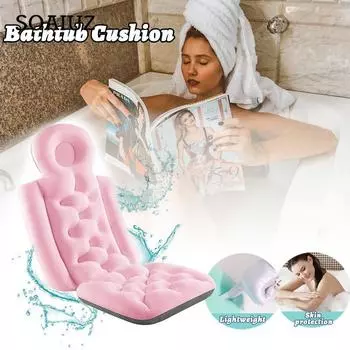 Водонепроницаемая нескользящая подушка для купания в ванной комнате, подушка для ванны для всего тела, подушка для ванны S розовый
