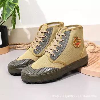 Водонепроницаемая обувь с защитой от брызг и пыли, нескользящая и износостойкая обувь для работы на стройплощадке, парусиновая обувь для работы на ферме 36