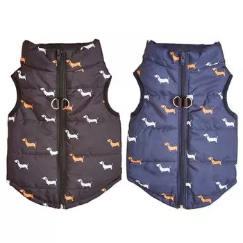 Водонепроницаемая одежда для собак для маленьких собак, зимняя теплая куртка для домашних животных, одежда на молнии, жилет для щенков, одежда для йоркширских терьеров, чихуахуа XS