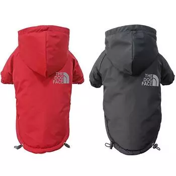 Водонепроницаемая одежда для собак, светоотражающее пальто для маленьких и средних собак, зимние теплые флисовые куртки для собак, дождевик для щенков, одежда для чихуахуа S чёрный