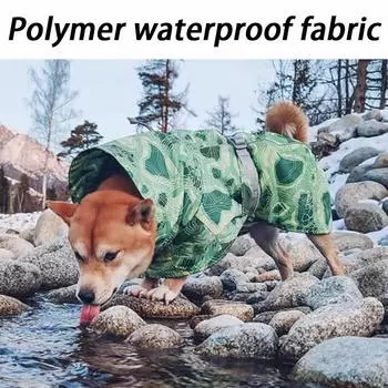 Водонепроницаемая одежда из хлопка для собак, зимняя теплая большая парка для собак из хлопка, сверхлегкая износостойкая куртка для собак, горнолыжный костюм для отдыха на природе L зелёный