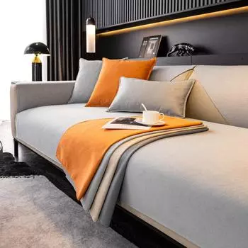 Водонепроницаемая однотонная диванная подушка с защитой от кошачьих царапин, четырехсезонная, универсальная, нескользящая, современный коврик для подгузников для домашних животных, чехол для дивана, полотенце 30x50 pillowcase1PC