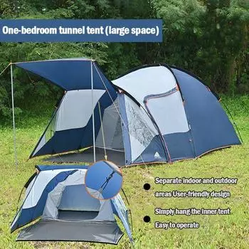 Водонепроницаемая палатка для кемпинга с навесом для 1-2 / 3-4 человек, семейная палатка, принадлежности для кемпинга, путешествий, пикника, пляжа