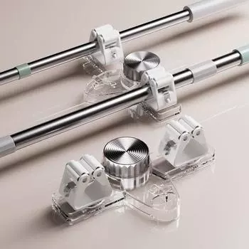 Водонепроницаемая подставка для швабры, пластиковый держатель для швабры, практичная присоска, зажим для швабры, ванная комната прозрачный