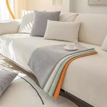 Водонепроницаемая подушка для дивана Four Seasons, универсальная нескользящая сплошная цветная изоляция от мочи домашних животных, чехол для дивана, чехол из синели, подушка против царапин 70*70cm