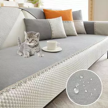 Водонепроницаемая подушка для дивана из искусственной кожи, универсальные нескользящие подушки для сидений на четыре сезона, нецарапающаяся ткань для чехла на диван 70*70cm