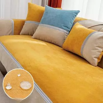 Водонепроницаемая подушка для дивана, универсальная для всех сезонов, защита от кошачьих царапин, противоскользящий чехол, подушка для подгузника для домашних животных, полотенце на спинку 70*50cm